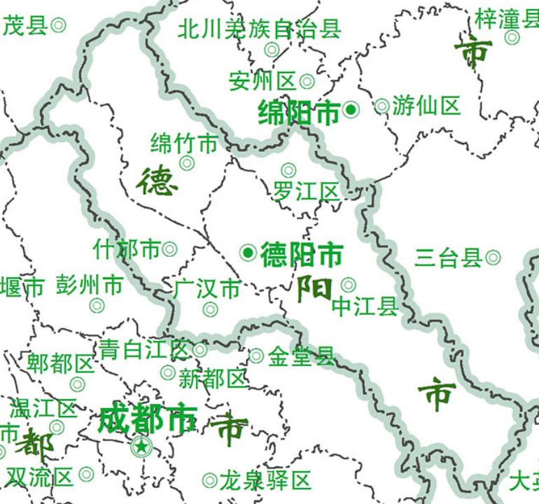 四川省人民政府關于同意德陽市調整旌陽區等5個縣（市、區）部